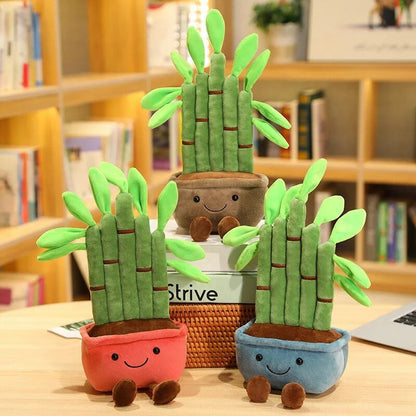 Plushie Potted Bamboo Plant, Three Colors, 16" | 41 cm - Plushie Produce