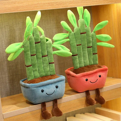 Plushie Potted Bamboo Plant, Three Colors, 16" | 41 cm