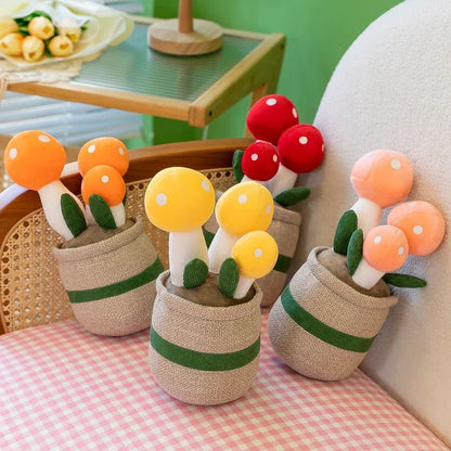 Plushie Potted Mushrooms, 9" | 23 cm