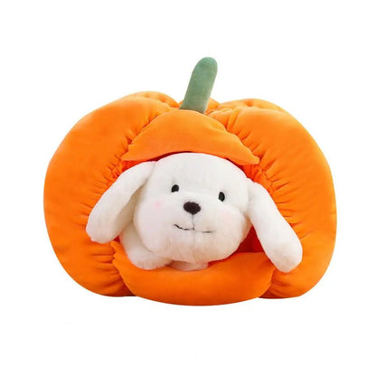 Plushie Pumpkin with Removable Dog or Cat, 8-12" | 20-30 cm