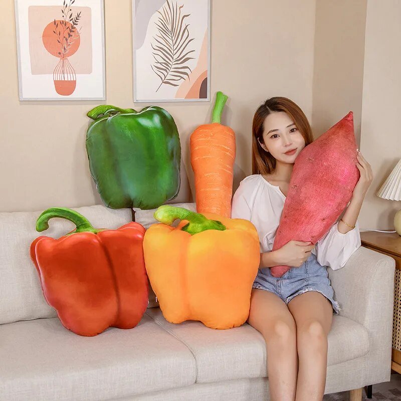 Plush Realistic Assorted Vegetables, 12 Styles, 17-34" | 42-87cm