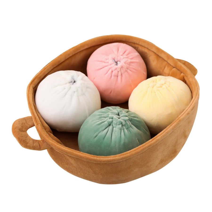 Realistic Plush Steamed Bao Buns, 8-26" | 20-65 cm - Plush Produce