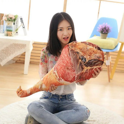 Plush Realistic Cooked Leg of Ham, 1.5-2.1' | 45-65 cm Plushie Produce