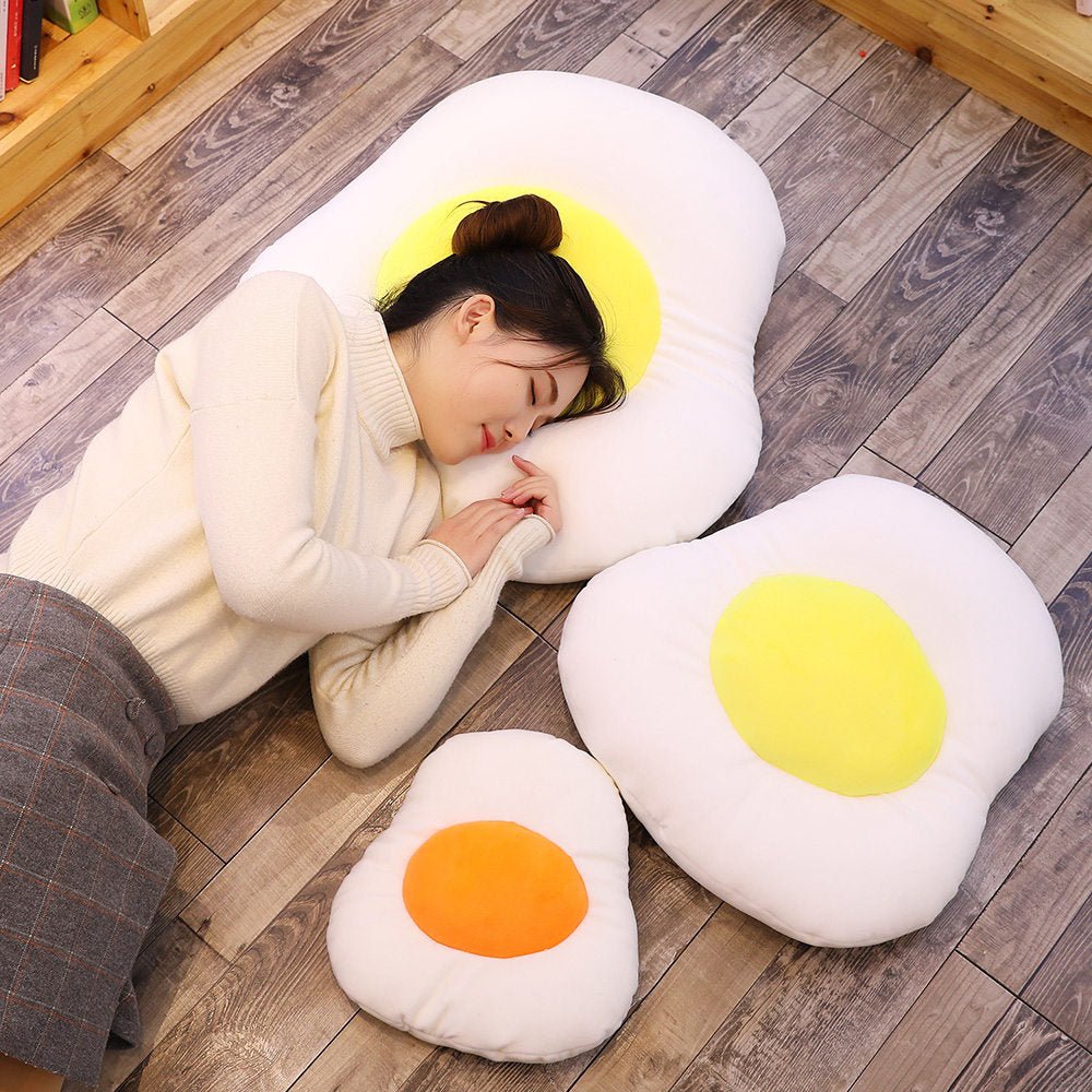 Fried Egg Plush Pillow, 12-24" | 30-65 cm - Plush Produce
