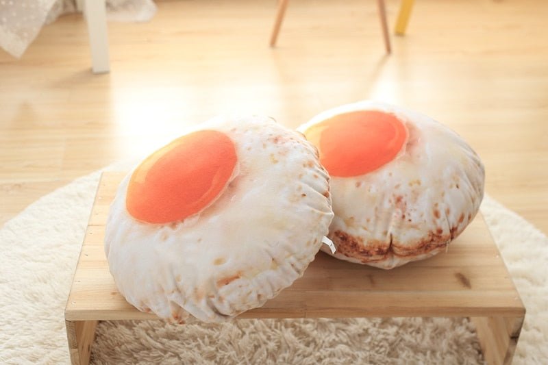 Realistic Fried Egg Plush Pillow, 16-22" | 40-55 cm - Plush Produce