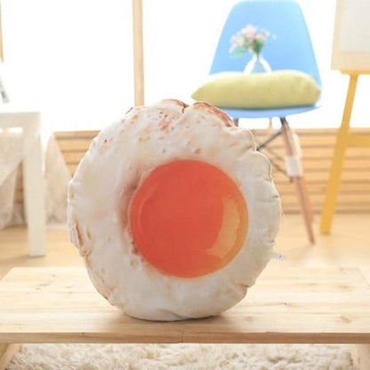 Realistic Fried Egg Plush Pillow, 16-22" | 40-55 cm - Plush Produce