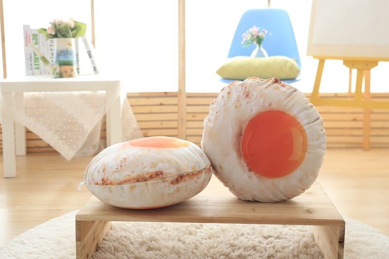 Realistic Fried Egg Plush Pillow, 16-22" | 40-55 cm - Plush Produce