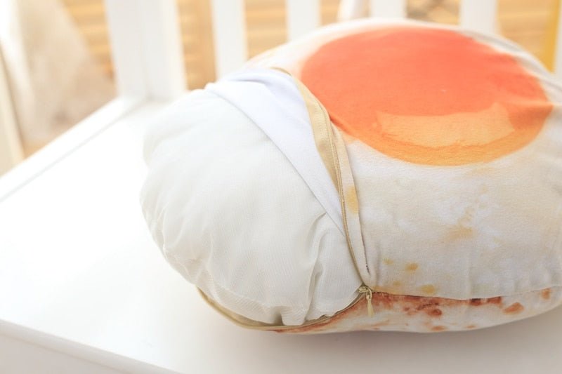 Realistic Fried Egg Plush Pillow, 16-22" | 40-55 cm - Plush Produce