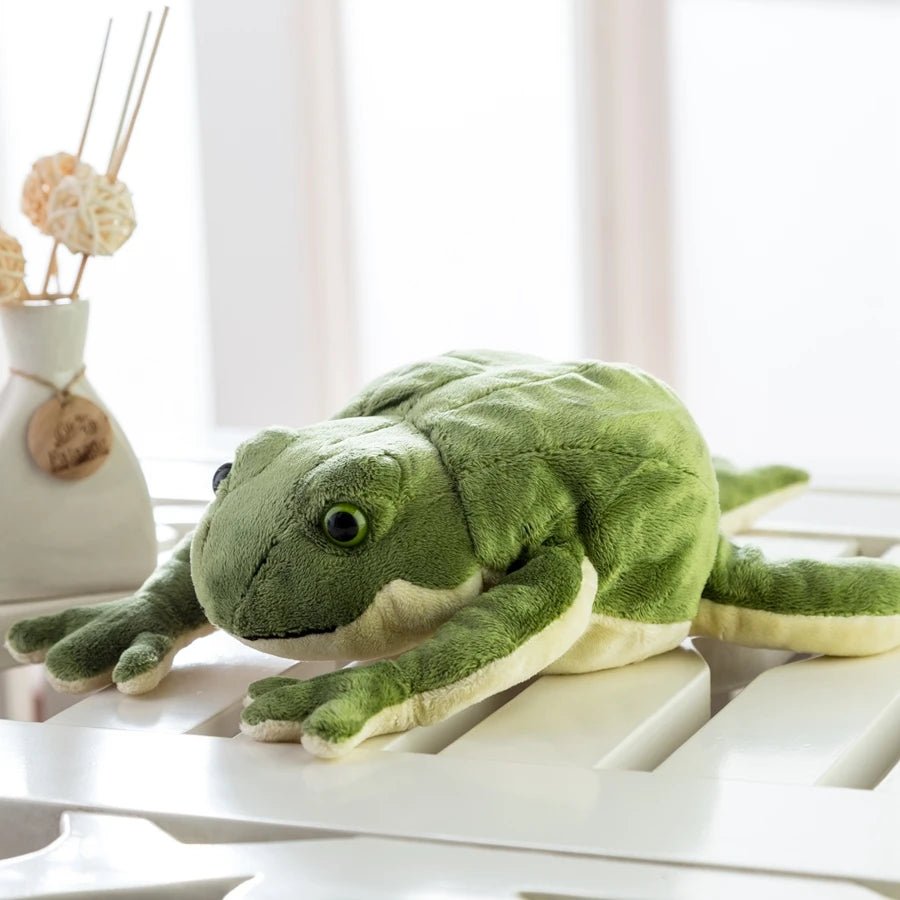 Grenouille en peluche réaliste, 13-23" | 33-58 cm