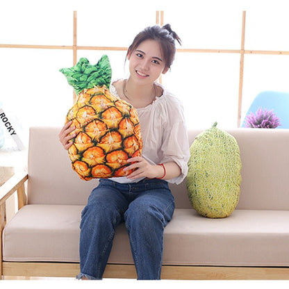 Plush Realistic Fruit Pillows, Six Fruits, 1.5-2.3' | 45-70cm Plushie Produce