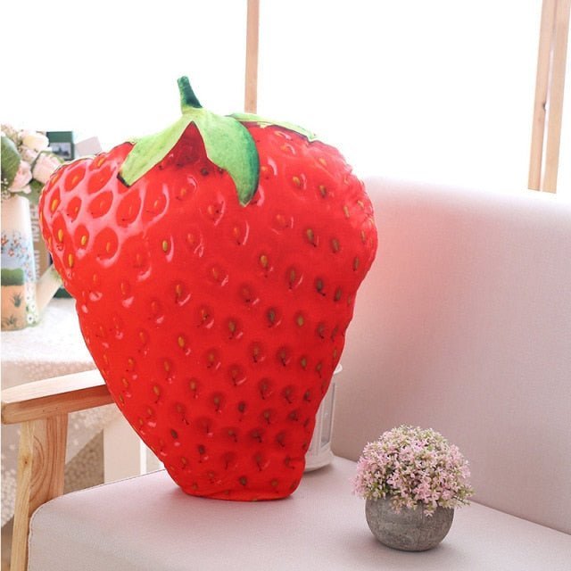 Plush Realistic Fruit Pillows, Six Fruits, 1.5-2.3' | 45-70cm Plushie Produce