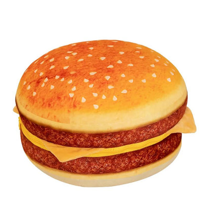 Plushie Realistic Hamburger Seat Cushion, 16" | 40 cm - Plushie Produce