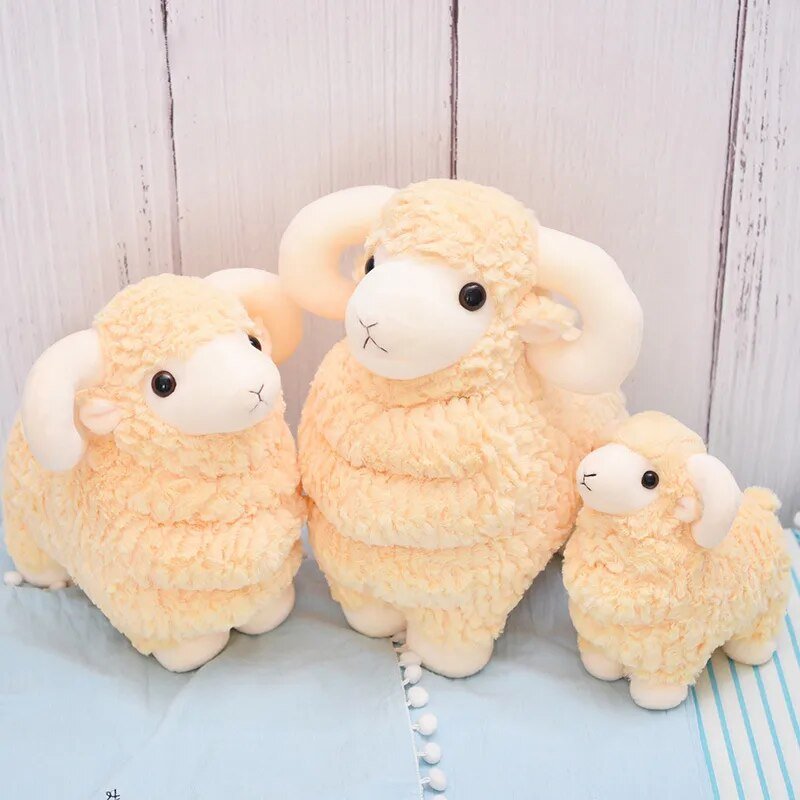 Plush Realistic Sheep, Three Colors, 10-17" | 25-42 cm