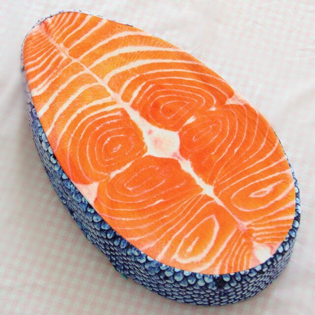 Realistic Slice of Salmon Plush - Plush Produce