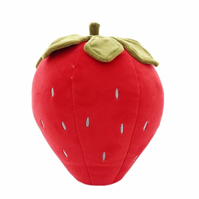 Plush Realistic Strawberry, Two Colors, 10" | 25 cm
