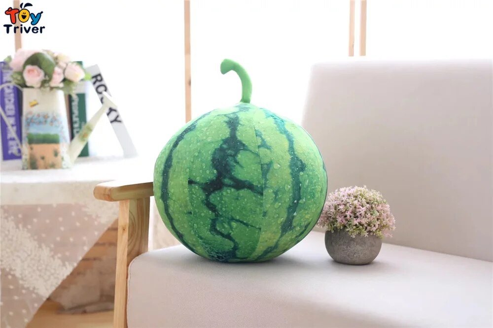 Plush Realistic Watermelon, 10-12" | 25-30 cm