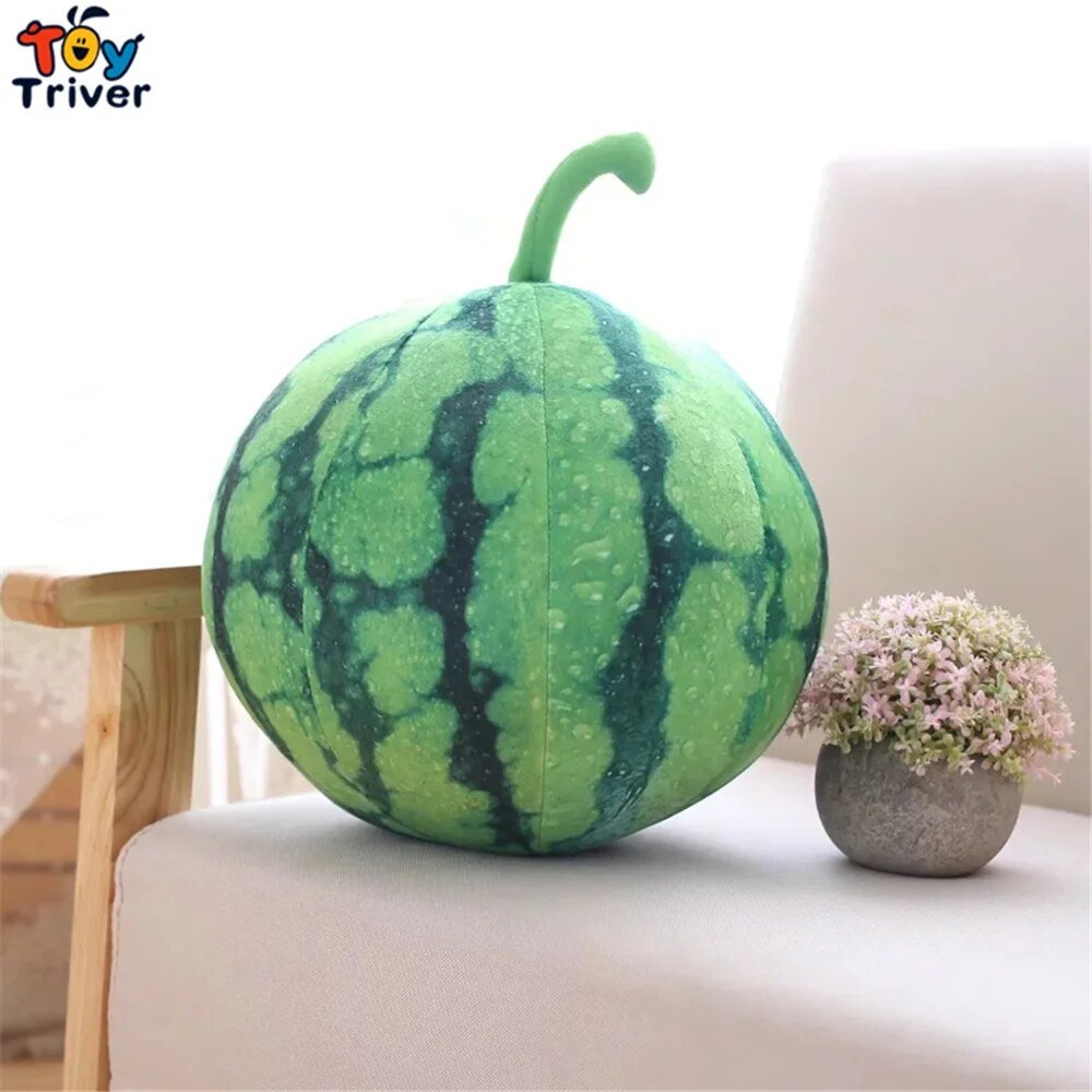 Plush Realistic Watermelon, 10-12" | 25-30 cm