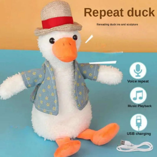 Plush Repeat Duck for Toddlers, 10" | 26 cm