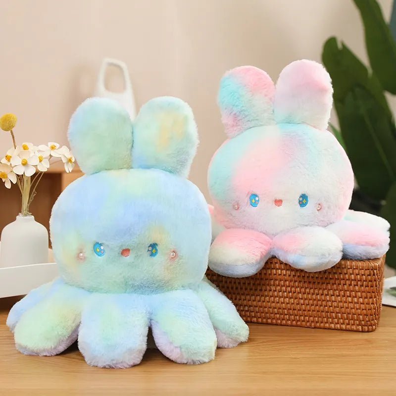 Plush Reversible Tie-Dye Rabbit Octopus Plushie Produce