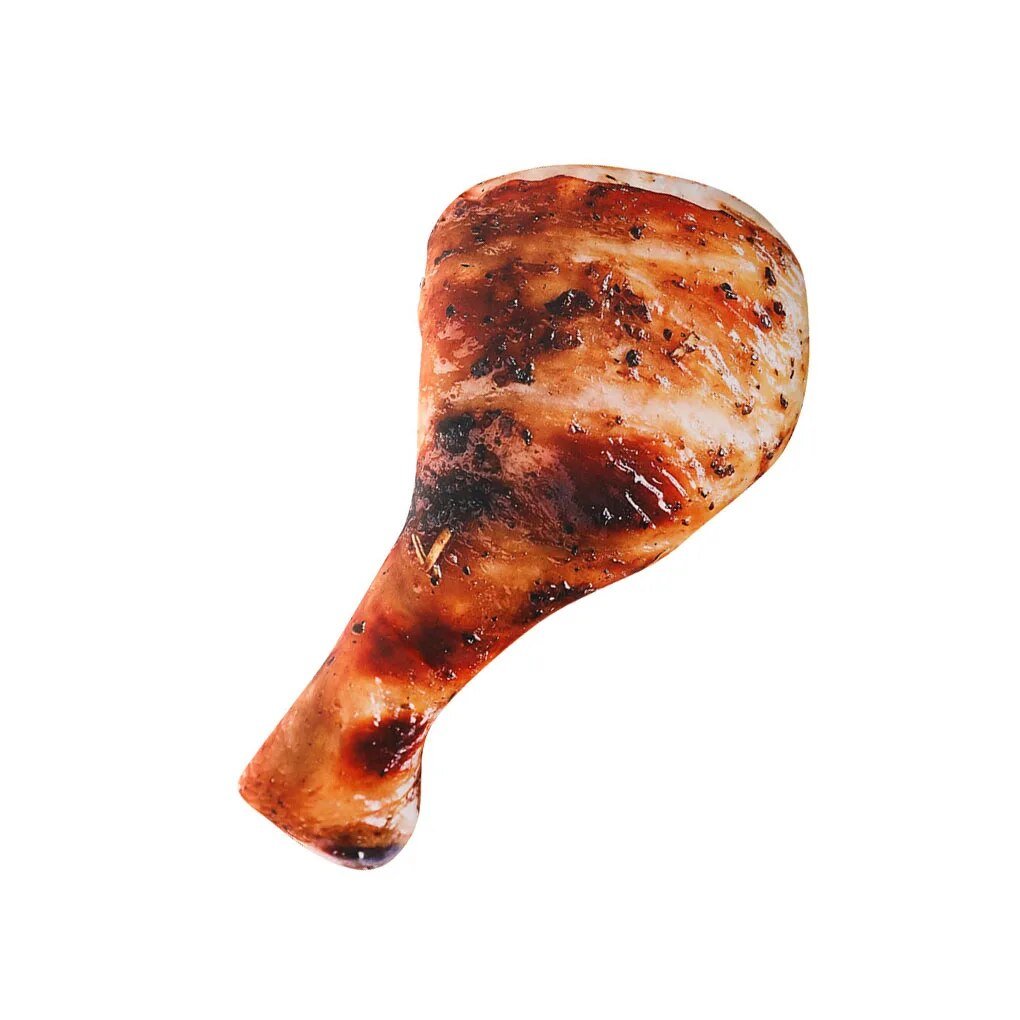 Plush Simulation Grilled Chicken, Two Styles, 8" | 20 cm