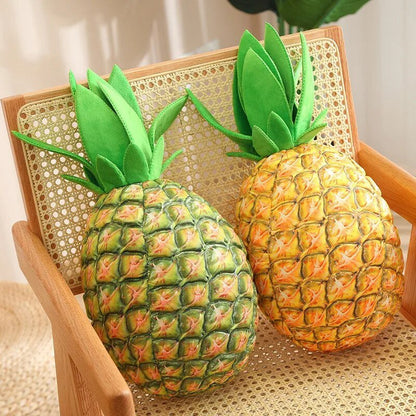 Plushie Large Lifelike Pineapple, Two Styles, 19" | 48 cm - Plushie Produce