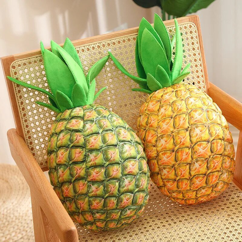 Plushie Large Lifelike Pineapple, Two Styles, 19" | 48 cm