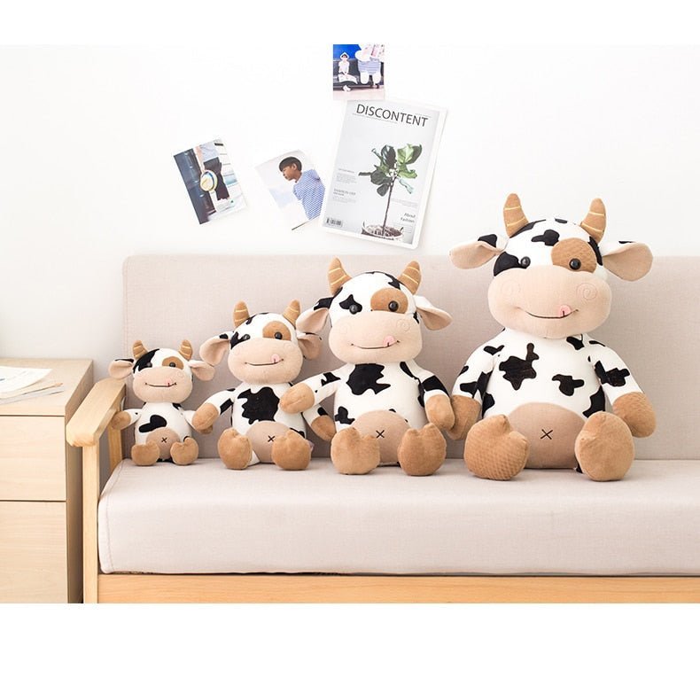 Plush Sitting Dairy Cow, 1-2.5 ft | 30-75 cm Plushie Produce