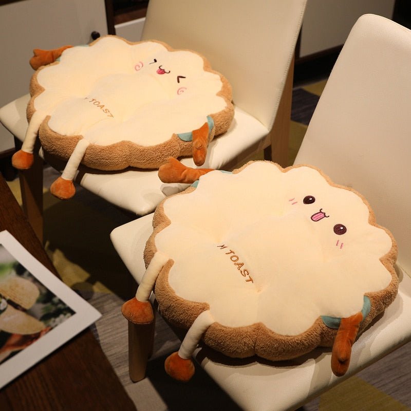 Kawaii Slice of Toast Seat Cushion Plush - Plush Produce