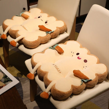 Kawaii Slice of Toast Seat Cushion Plush - Plush Produce