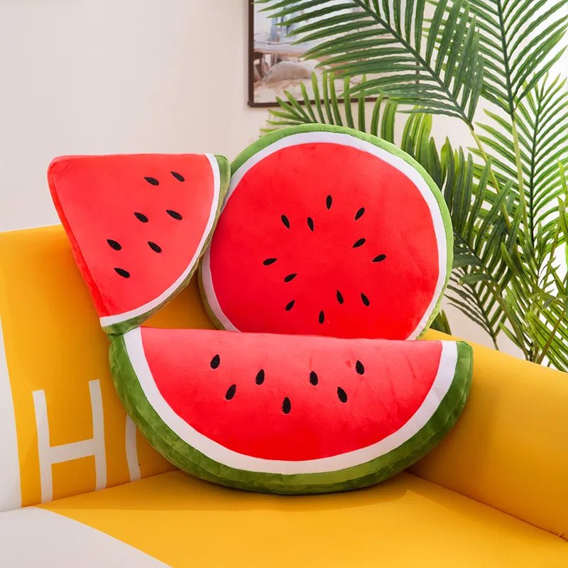 Watermelon Slice Plushie Throw Pillow, 12" | 30 cm