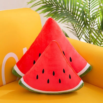 Watermelon Slice Plushie Throw Pillow, 12" | 30 cm