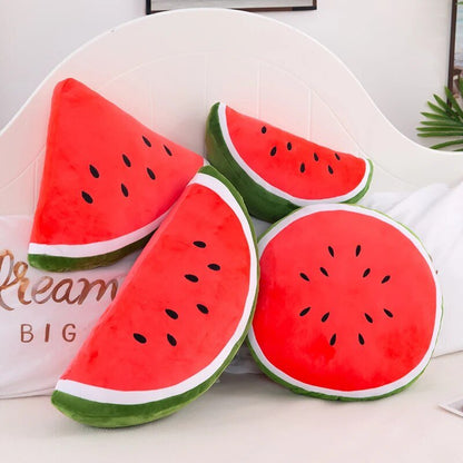 Watermelon Slice Plushie Throw Pillow, 12" | 30 cm