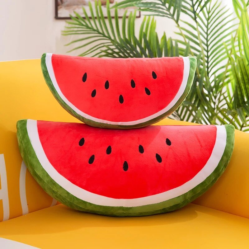 Plush Slice of Watermelon Throw Pillow, 12-16" | 30-40 cm