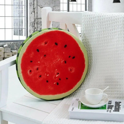 Plushie Sliced Fruit Seat Cushion, Six Styles, 13" | 32 cm