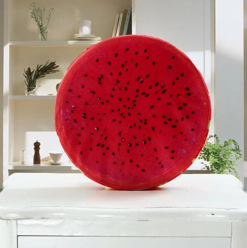 Plush Sliced Fruit Seat Cushion, Six Styles, 13" | 32 cm
