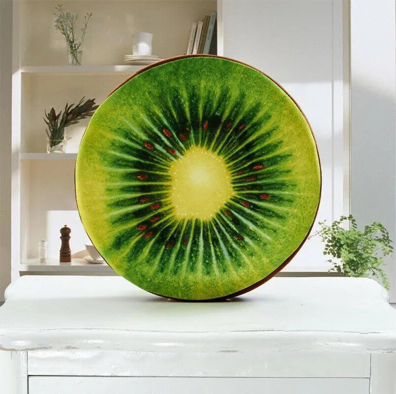 Plush Sliced Fruit Seat Cushion, Six Styles, 13" | 32 cm