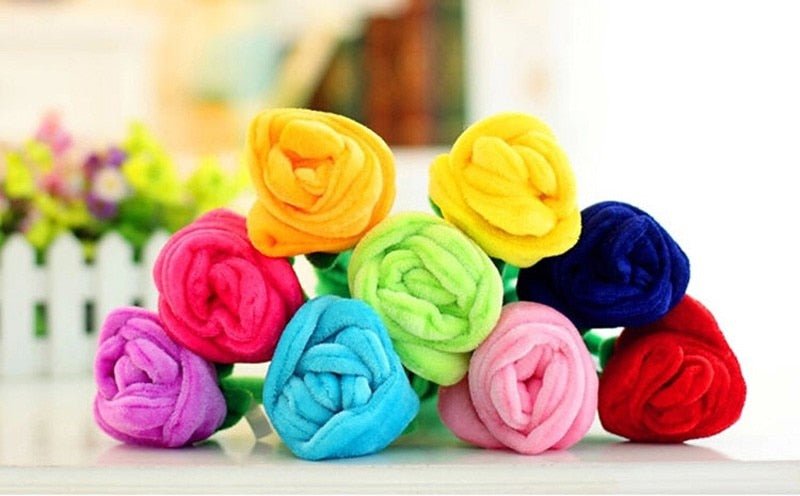 Plush Stemmed Roses, 13-33" | 32-85 cm - Plush Produce