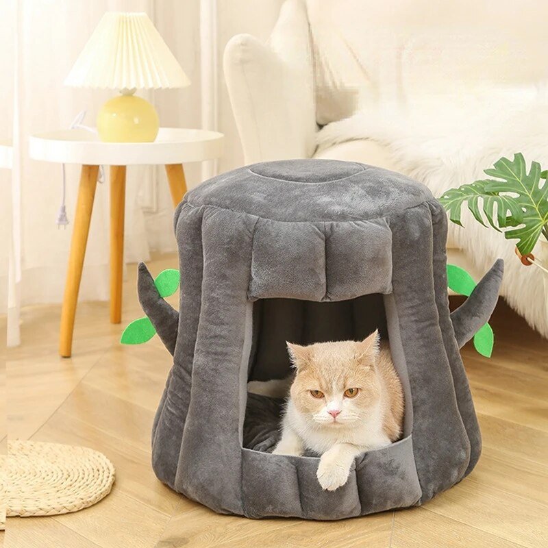 Plushie Stump Pet Bed for Cats and Small Dogs, 20" | 50 cm