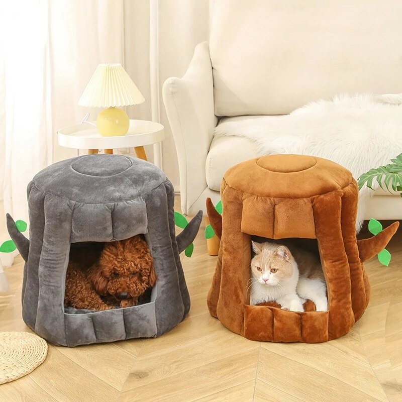 Plushie Stump Pet Bed for Cats and Small Dogs, 20" | 50 cm