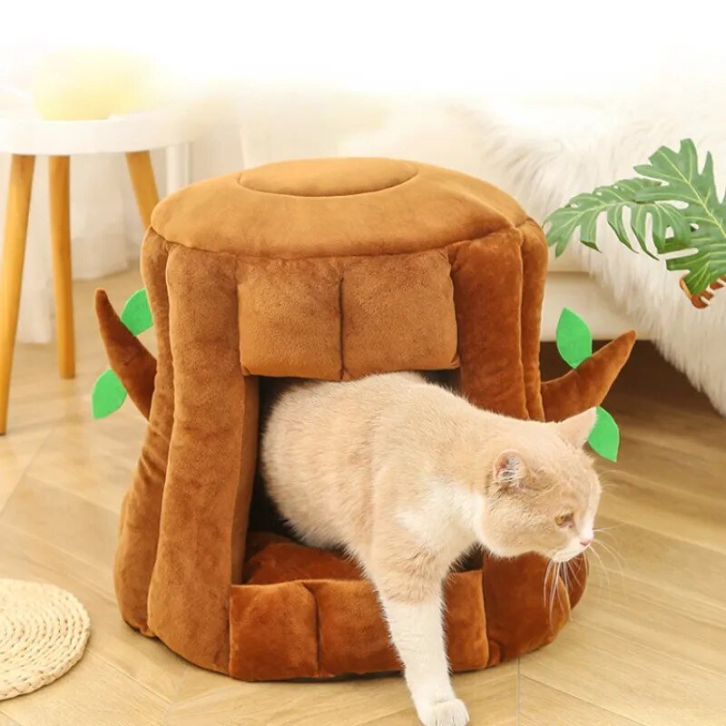 Plushie Stump Pet Bed for Cats and Small Dogs, 20" | 50 cm