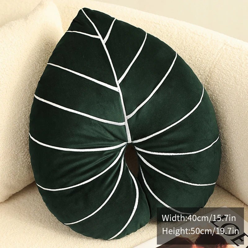 Tropical Leaf Plushie Throw Pillow, 22 Styles