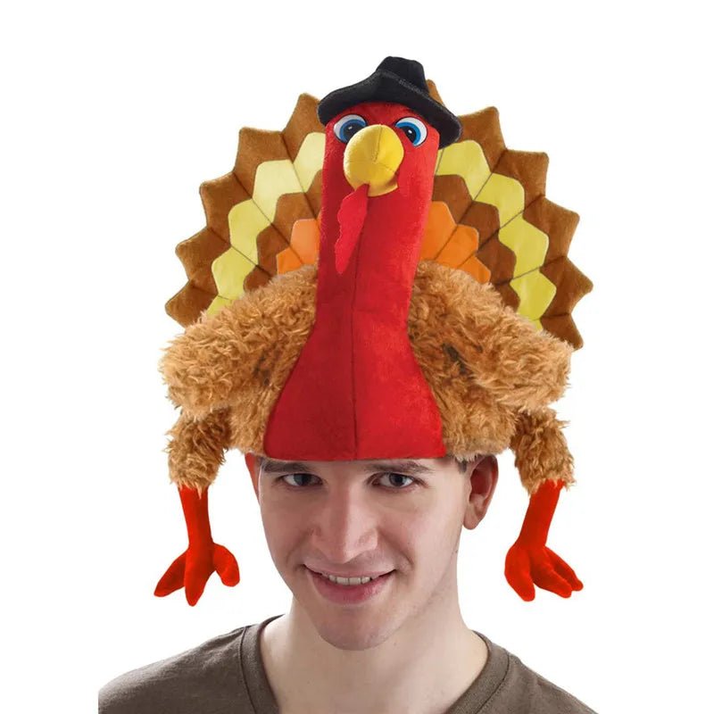 Plushie Turkey Novelty Hat, 12" | 30 cm