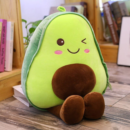 Plush Winking Sliced Avocado, 1-2.8' | 30-85 cm Plushie Produce