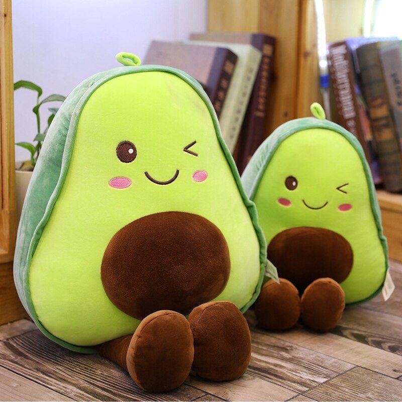 Plush Winking Sliced Avocado, 1-2.8' | 30-85 cm Plushie Produce