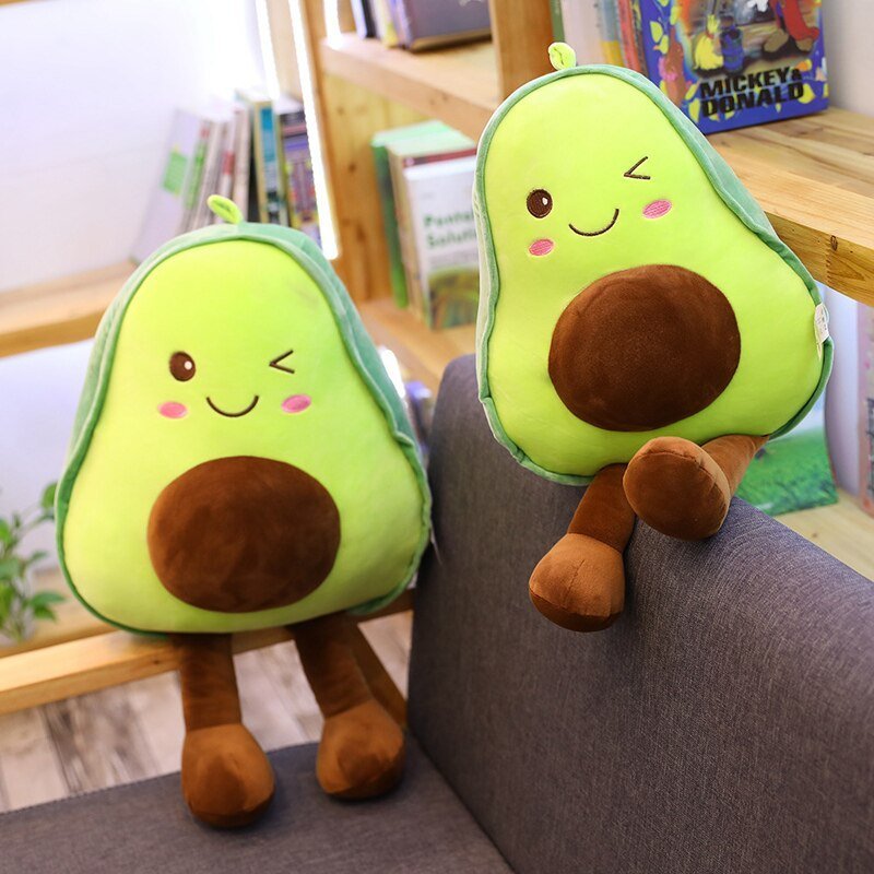 Plush Winking Sliced Avocado, 1-2.8' | 30-85 cm Plushie Produce