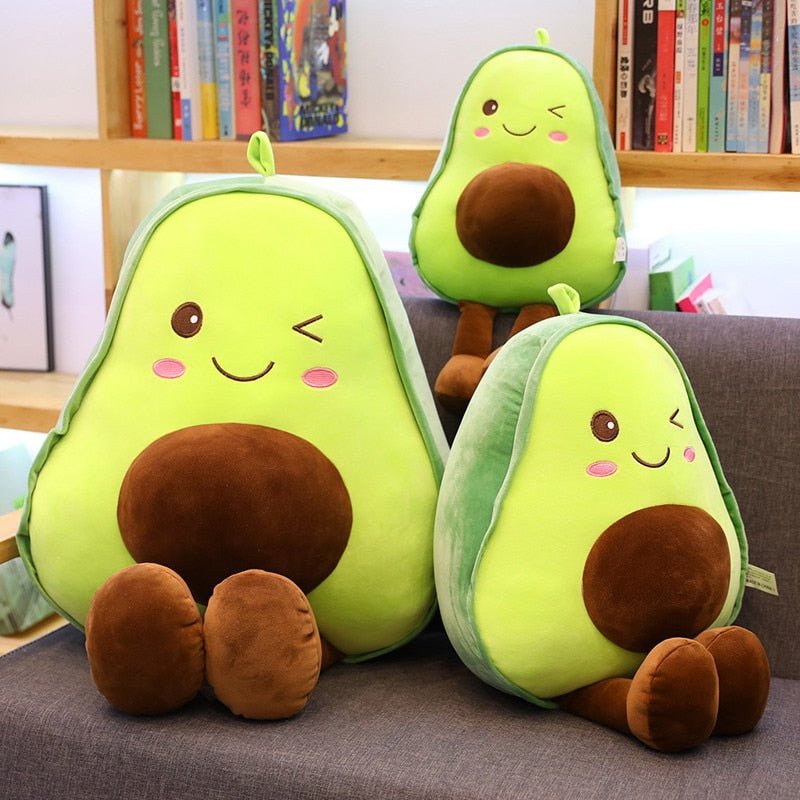 Plush Winking Sliced Avocado, 1-2.8' | 30-85 cm Plushie Produce