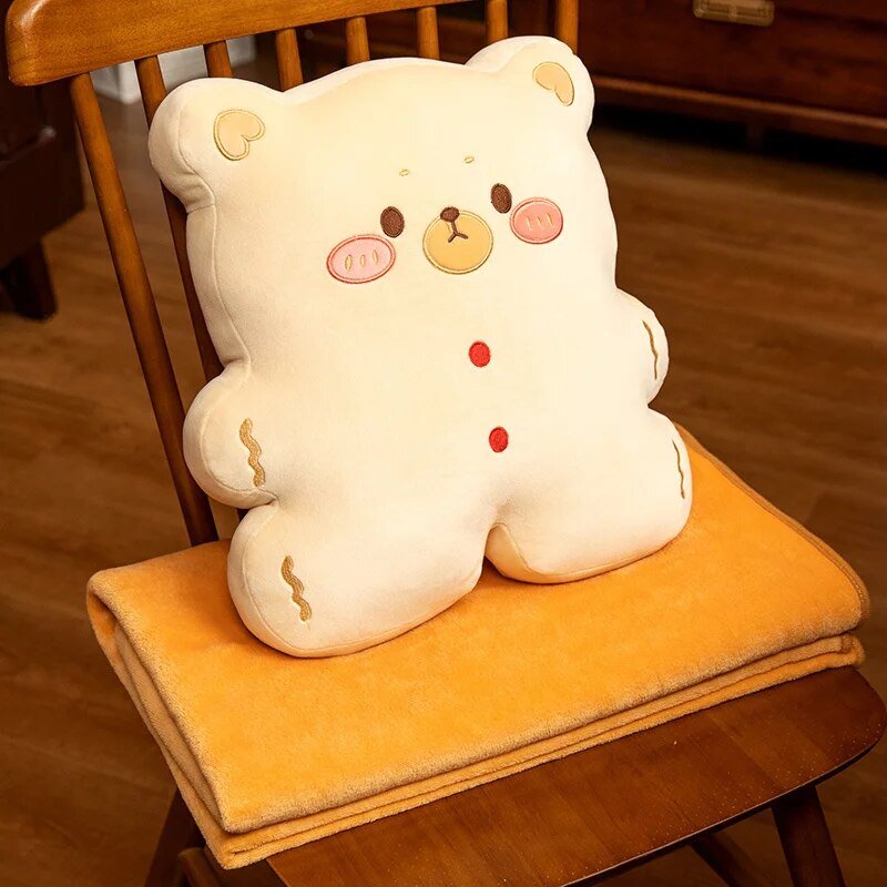 Plushie Animal Cookie Plushie, 4 colors, 16-20" | 40-50 cm plush toy – – Beige with blanket – Image 5 | Plushie Produce