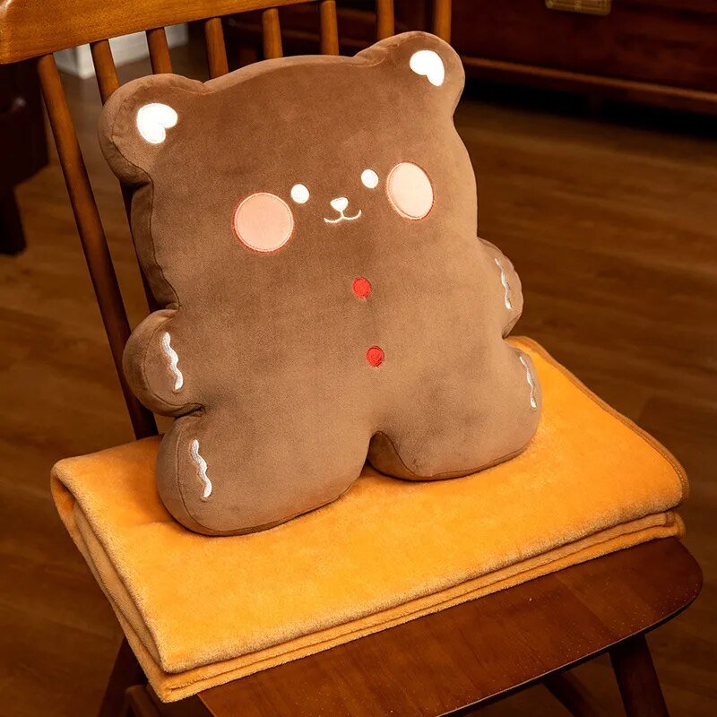 Plushie Animal Cookie Plushie, 4 colors, 16-20" | 40-50 cm plush toy – – Brown with blanket – Image 2 | Plushie Produce