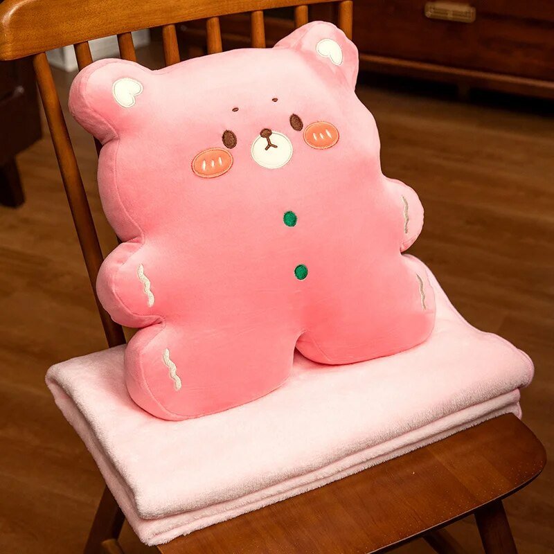 Plushie Animal Cookie Plushie, 4 colors, 16-20" | 40-50 cm plush toy – – Pink with blanket – Image 8 | Plushie Produce