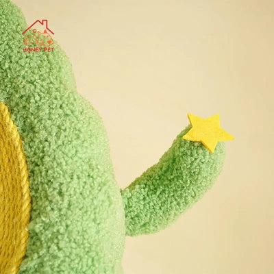 Plushie Cactus Oasis Cat Bed with Sisal Hemp and Velvet, 12.7" | 32.5 cm plush toy – – – Image 4 | Plushie Produce